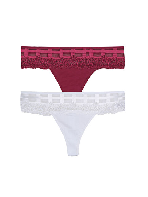Koza İç Giyim Kadın Pamuklu Dantel Detaylı Tanga - S000430714-5374