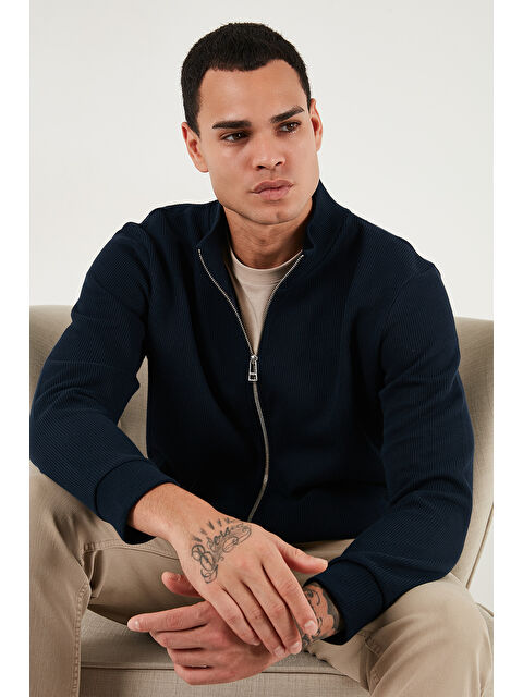 Buratti Pamuklu Relaxed Fit Dik Yaka Fermuarlı Hırka 5901075 - S000450982-21164