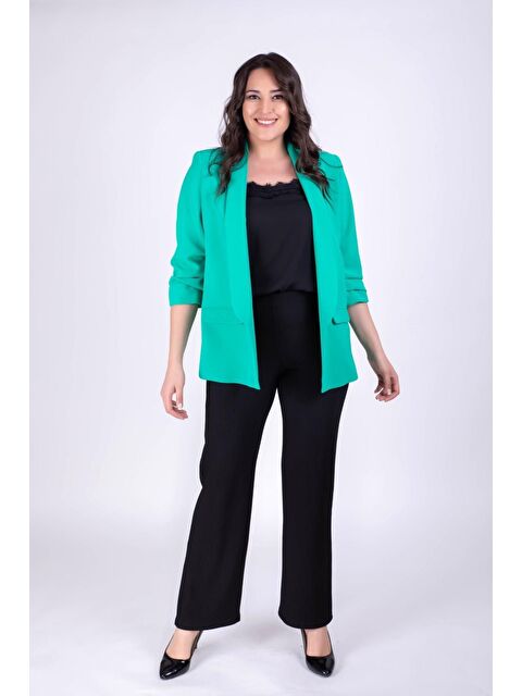 Mylinemoda Kol Detaylı Astarlı Blazer Ceket - S000242031-18194
