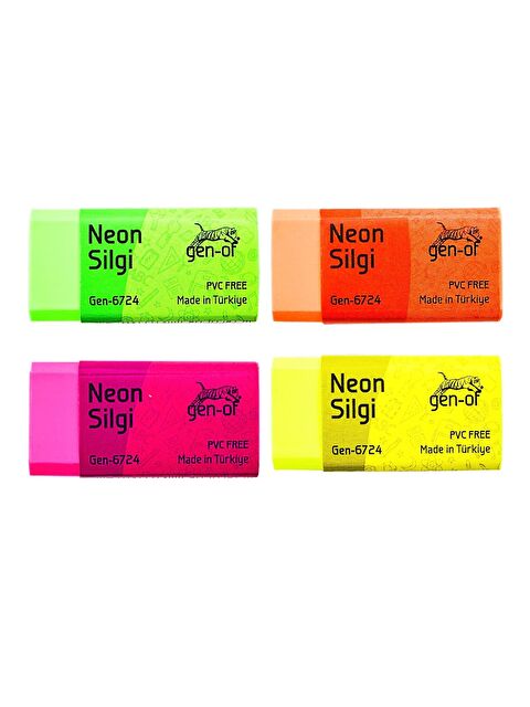 Gen-Of No:24 Pvc Free Orta Boy Neon Silgi (GEN-6724) 1 Adet - S000227105-27074