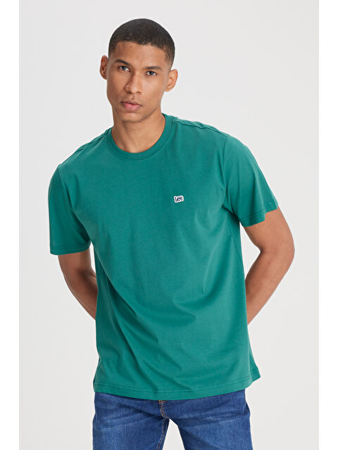 Lee Regular Fit Normal Kesim Bisiklet Yaka %100 Pamuk Yeşil Tişört - S000470219-18194