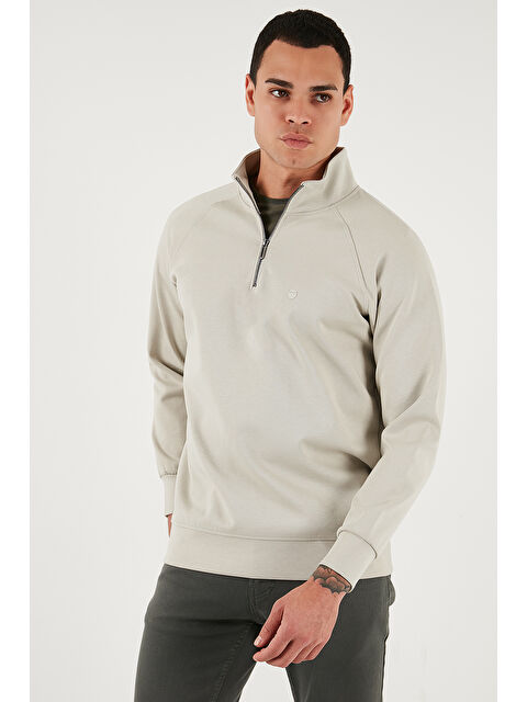 Buratti Pamuklu Relaxed Fit Yarım Fermuarlı Dik Yaka Sweat 5901232 - S000450987-25636