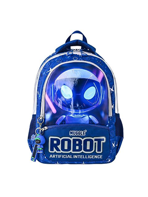 Muggle 3 Bölmeli Robot Okul Sırt Çantası Lacivert (MU-5904) - S000418712-21164