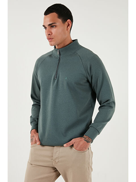 Buratti Pamuklu Relaxed Fit Yarım Fermuarlı Dik Yaka Sweat 5901232 - S000450987-18547