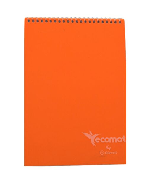 Gürmat Ecomat A5 40 Yaprak Plastik Kapak Üstten Spiralli Bloknot Kareli (510K) - S000392935-20063