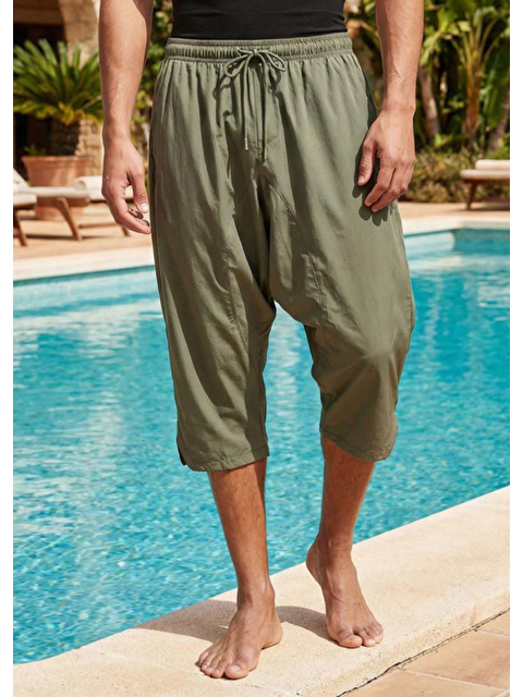 Remsa Mayo Şalvar Erkek Kapri Mayo Deniz Havuz Şortu RKS-012 Haki
