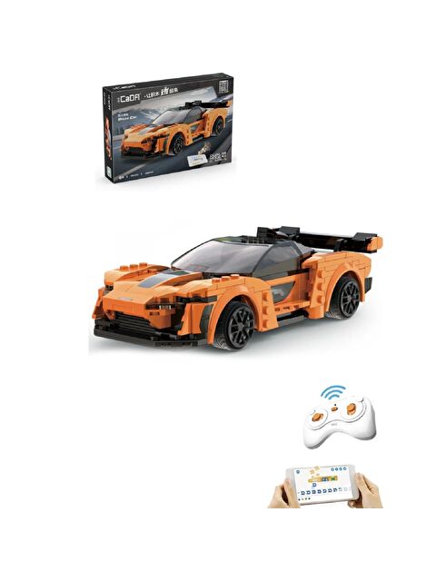 Vagonlife Cada Turuncu Alev Arabası Block Lego Yapı Oyuncağı 295 Block (C51075W) - S000404172-23173