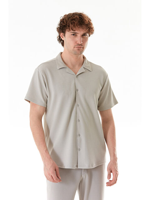Fullamoda Basic Krep Kumaş Düğmeli Gömlek - S000393464-20600