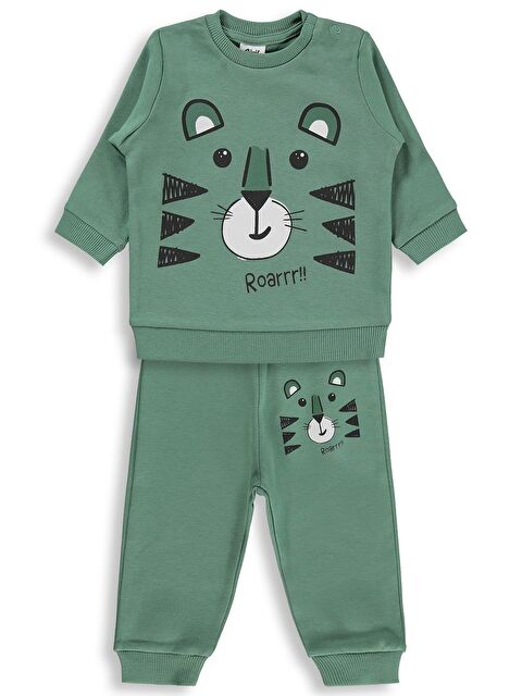 Civil Baby Erkek Bebek Kaplan Baskılı 6-18 Ay Takım - Haki