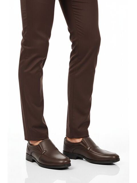 Ayakmod Kahve Bağcıksız Deri Jel Taban Anatomik Erkek Casual Ayakkabı 301 M - S000505272-19413