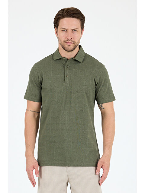 Rodi Erkek Polo Yaka Desenli Tişört – %95 Pamuk %5 Elastan – Şık, Esnek ve Rahat Kısa Kollu Tişört 0034 - S000404178-18547