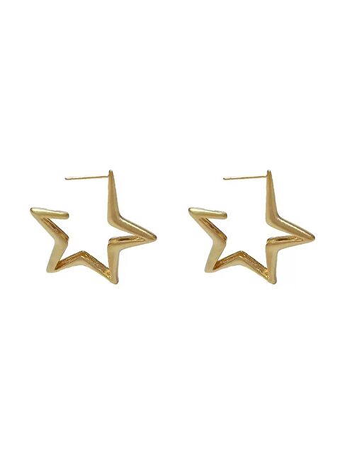 New Obsessions Altın Renk Yıldız Figürlü Çelik Küpe - S000486688-20076