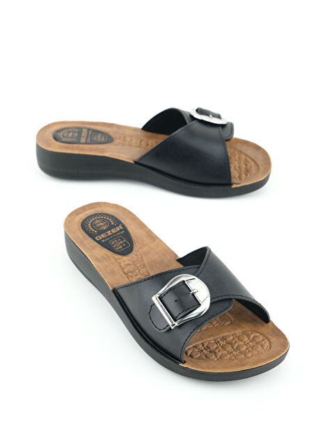 Gezer Kadın Yazlık Suni Deri Tek Toka Ayarlanabilir Rahat Taban Günlük Terlik - S000351804-19351