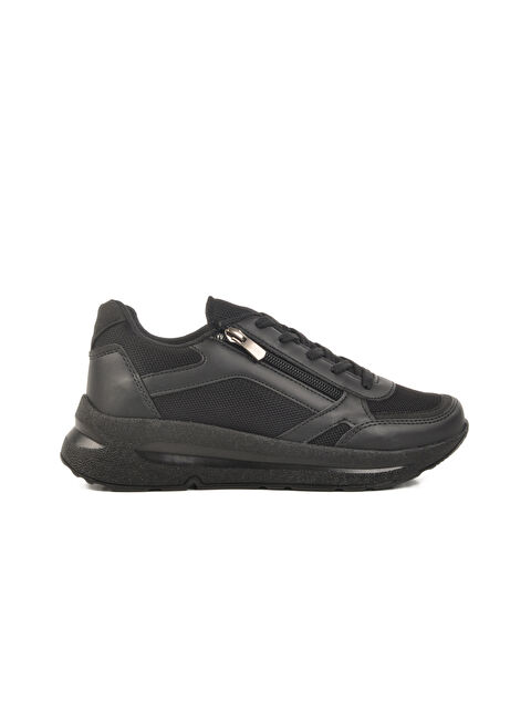 Ayakmod Siyah Fileli Hafif Kadın Spor Ayakkabı 2420 G - S000384140-19351