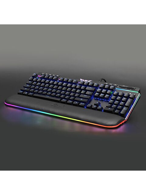 Technow Rush Cobalt RK991 Mavi Switch Rgb Manyetik Bileklikli Rgb Makrolu Mekanik Oyuncu Klavyesi - S000468434-19351