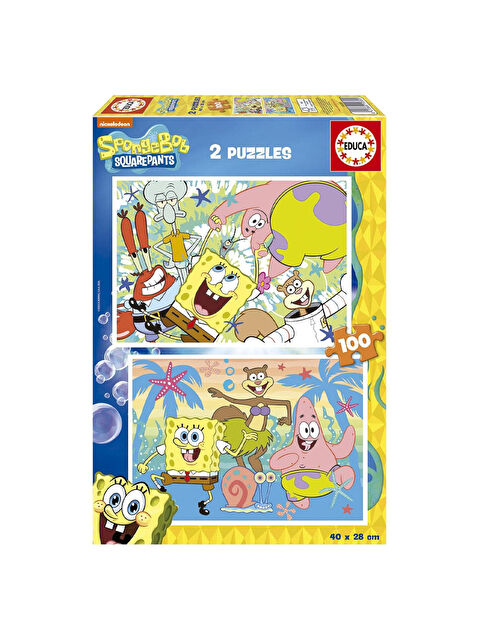 Educa Çocuk Puzzle 2x100 Parça Sünger Bob 19389