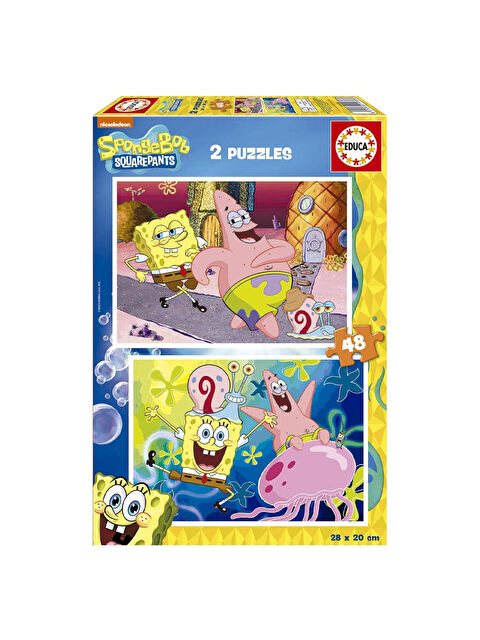 Educa Çocuk Puzzle 2x48 Parça Sünger Bob 19388