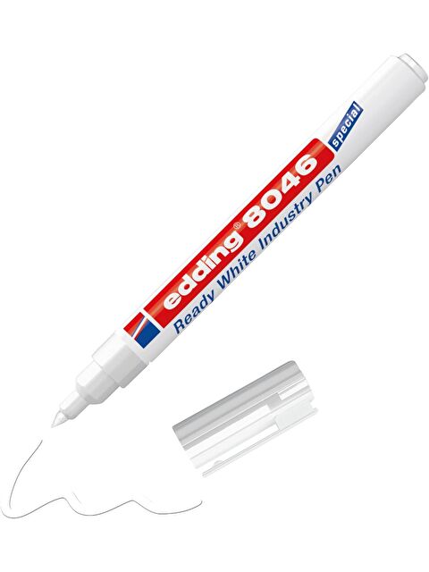 Edding 8046 Yuvarlak Uç 1-3 mm Endüstri Kalemi Beyaz (ED804649) - S000438971-20063
