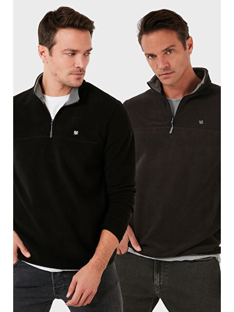 Buratti Slim Fit Anti-Pilling Tüylenme Yapmayan Şardonlu Soğuk Geçirmez 2'li Paket Polar 5906001S2 - S000450990-37421