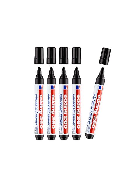 Edding 260 Beyaz Yazı Tahtası Kalemi Siyah 5 Li Set - S000353792-19351