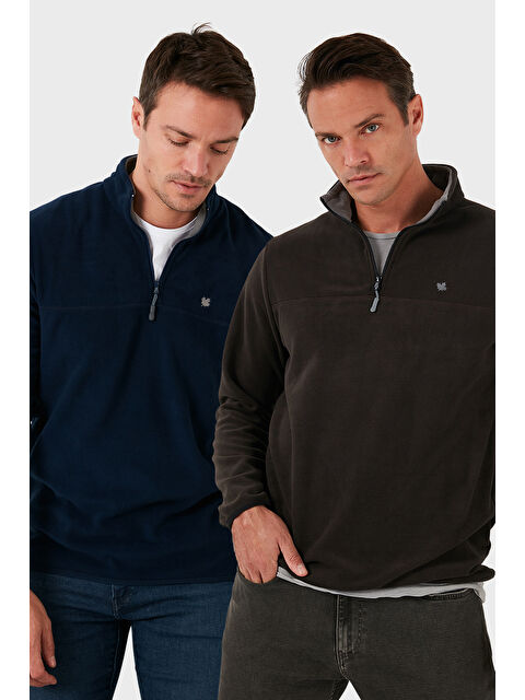 Buratti Slim Fit Anti-Pilling Tüylenme Yapmayan Şardonlu Soğuk Geçirmez 2'li Paket Polar 5906001S2 - S000450990-37189