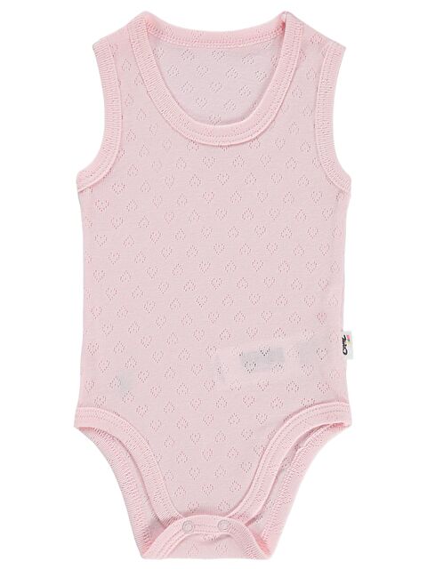 Civil Baby Jakarlı 3-36 Ay Çıtçıtlı Badi - Pembe