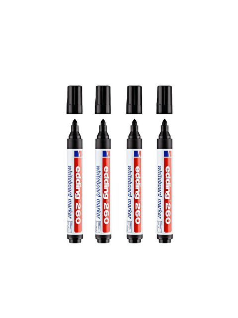 Edding 260 Beyaz Yazı Tahtası Kalemi Siyah 4 Lü Set - S000353797-19351