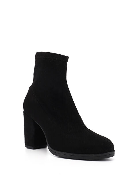GÖNDERİ(R) Kadın SİYAH MELANJ Fermuarlı Kalın Topuklu Bot - S000502477-15542
