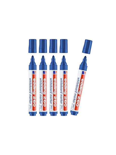 Edding 260 Beyaz Yazı Tahtası Kalemi Mavi 5 Li Set - S000353800-17234