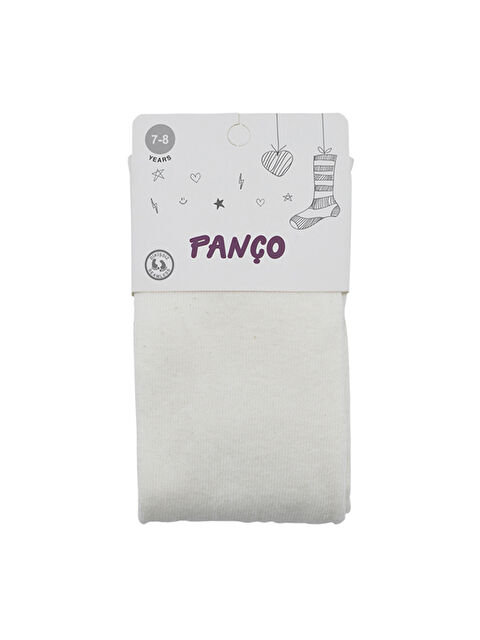 Panço Kız Çocuk Pamuklu Ekru Külotlu Çorap - S000508907-19965
