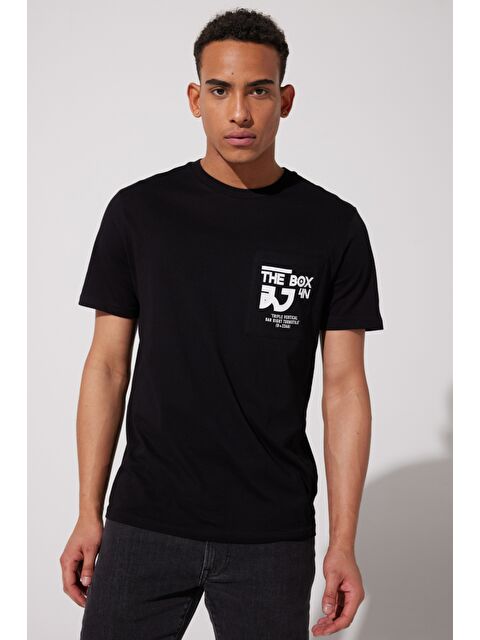 Riders by Lee Regular Fit %100 Pamuk Bisiklet Yaka Siyah Tişört - S000470487-19351