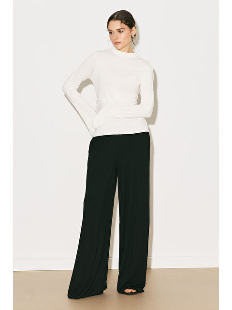 Manuka Easy Geniş Uzun Kol Bluz Ekru