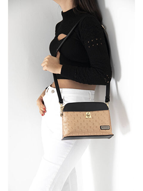 Silver Polo Kadın Çapraz Çanta 623-38755 ÇAPRAZ BAYAN ÇANTASI M46 PUDRA-MAT SİYAH - S000510711-19351