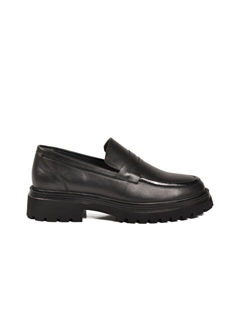 Ayakmod Siyah Hakiki Deri Erkek Casual Ayakkabı 2238 M