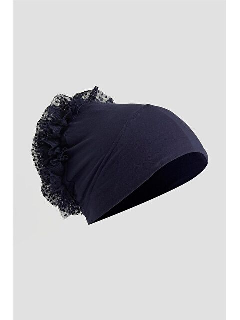 ARMİNE Topuzlu Geçme Bone Lacivert - S000353975-21164