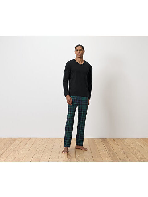 Tchibo Erkek Pijama, Jersey, Kareli - S000496705-18194