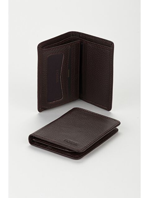 FOSSİL Kutulu Hakiki Deri Dikey Ekstra Kartlıklı Mini Erkek El Portföyü Cüzdan - S000511110-19413