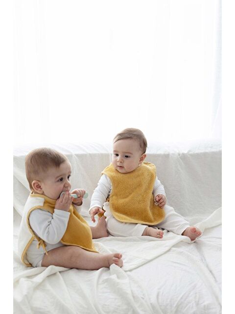 İrya Colors of Joy 2'li Organik Pamuk Müslin Bebek Önlük Seti Hardal - S000503885-7379