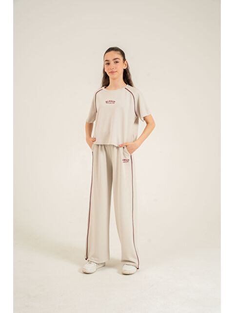 Mışıl Kids Glowup Dreams Nakışlı Yumaşak Dokulu-Comfort Kumaş Kız Çocuk Alt Üst Eşofman Takımı