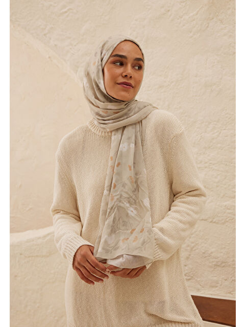 Fresh Scarfs Soft Flowers  Desen Rami Şal Taş - S000459706-25636
