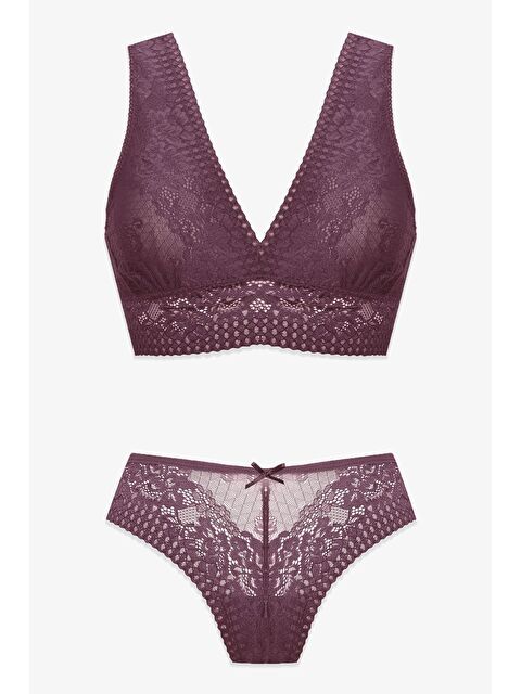 Koza İç Giyim Kadın Kalın Askılı Dantelli Büstiyer Takım - S000307810-20028