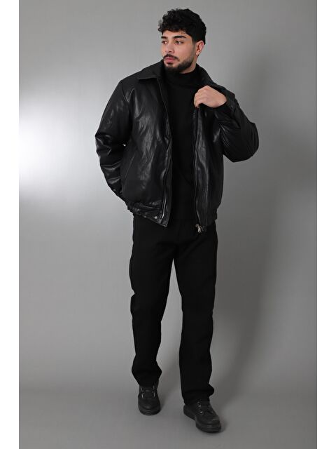 Stilkombin Kışlık Dolumlu İçi Kürklü Oversize Suni Deri Mont KMD_50502 - S000485707-19351