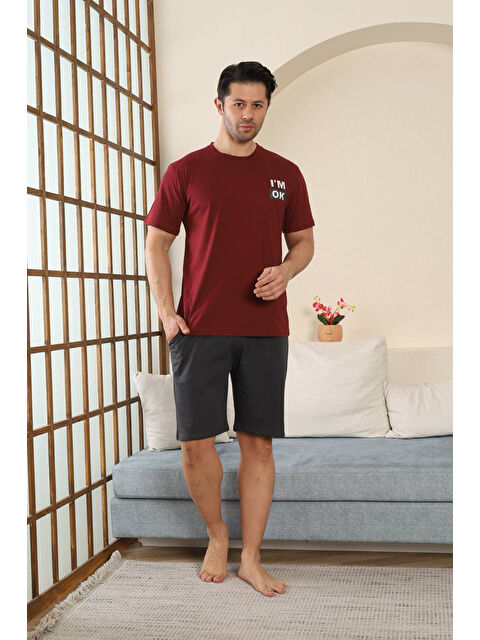 SEBOTEKS %100 Pamuklu Kısa Kollu Cepli Erkek Şortlu Pijama Takımı 2015 - S000511031-19951