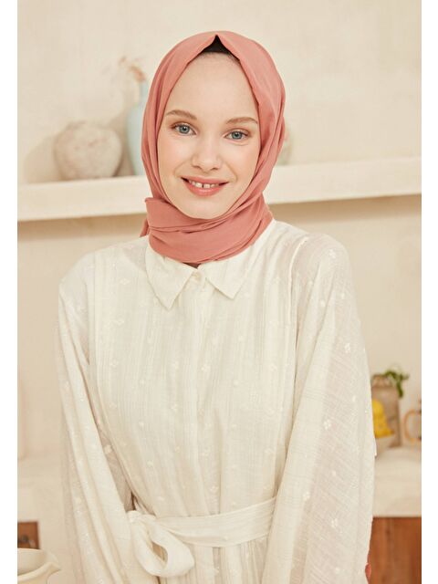 Fresh Scarfs İnce Pamuk Vual Şal Soft Mercan - S000420394-19959