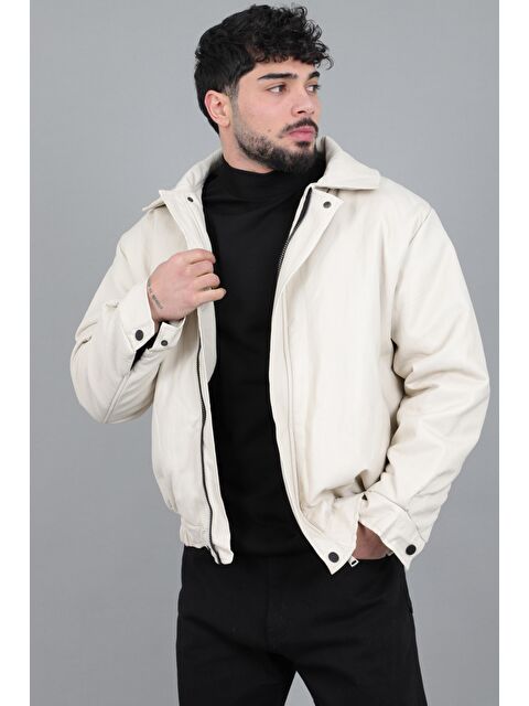 Stilkombin Kışlık Dolumlu İçi Kürklü Oversize Suni Deri Mont KMD_50502 - S000485707-25636