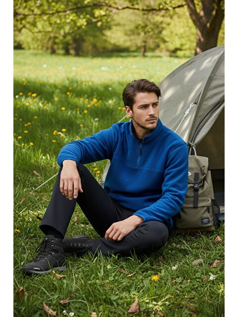 Buratti Regular Fit Anti-Pilling Tüylenme Yapmayan Bato Yaka Kışlık Şardonlu Erkek Polar 5906001 - S000000640-2497