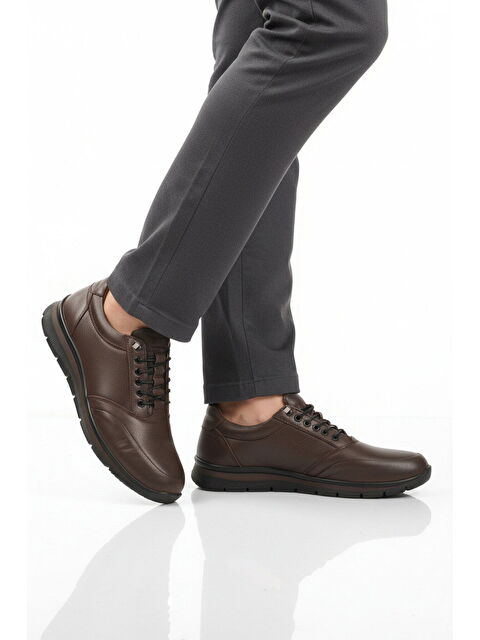 Ayakmod Kahve Hakiki Deri Anatomik Jel Taban Erkek Casual Ayakkabı 901 M - S000505288-19413