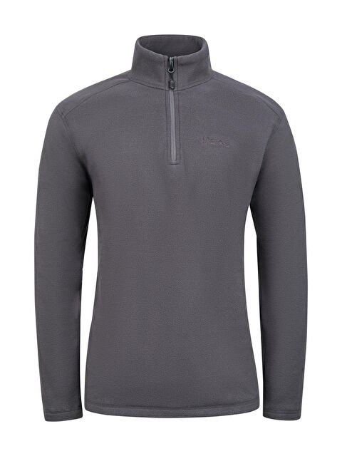 2AS Cedric Erkek Yarım Fermuarlı İnce Polar Sweatshirt Antrasit - S000485708-29666