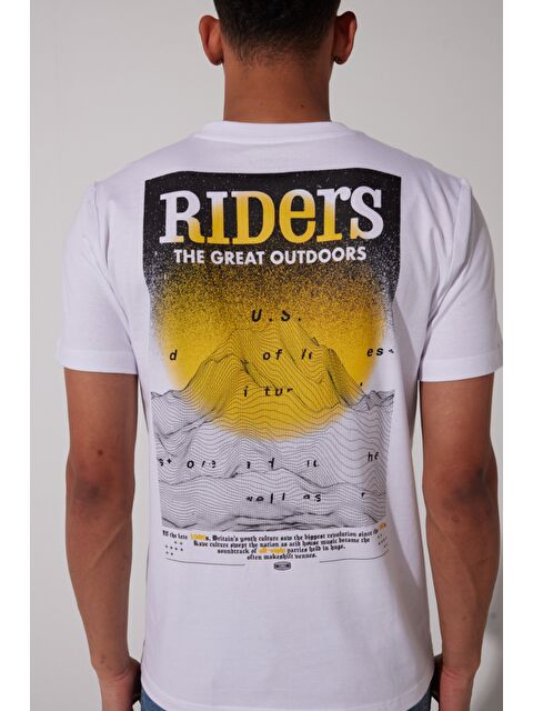 Riders by Lee Regular Fit %100 Pamuk Bisiklet Yaka Beyaz Tişört - S000470484-20063