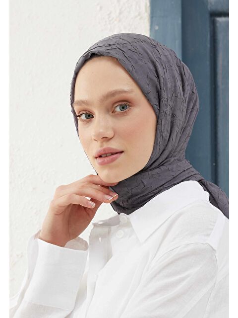 Fresh Scarfs Bambu Şal Metalik Gri - S000420480-24196